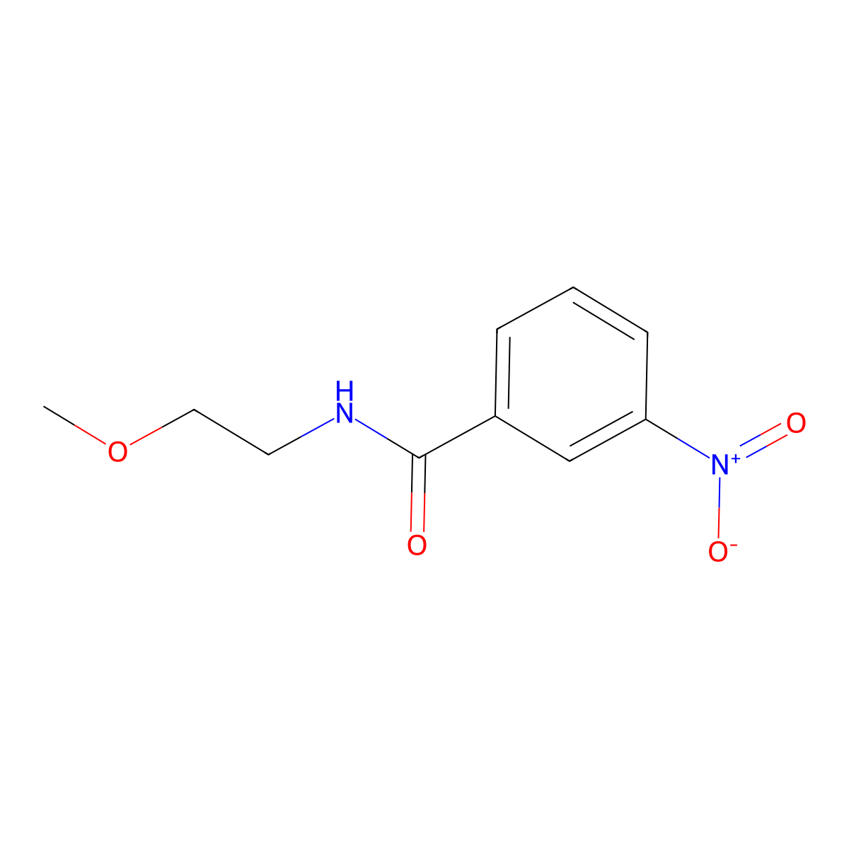 N-(2-methoxyethyl)-3-nitrobenzamide molecular structure, CAS 167834-35-7