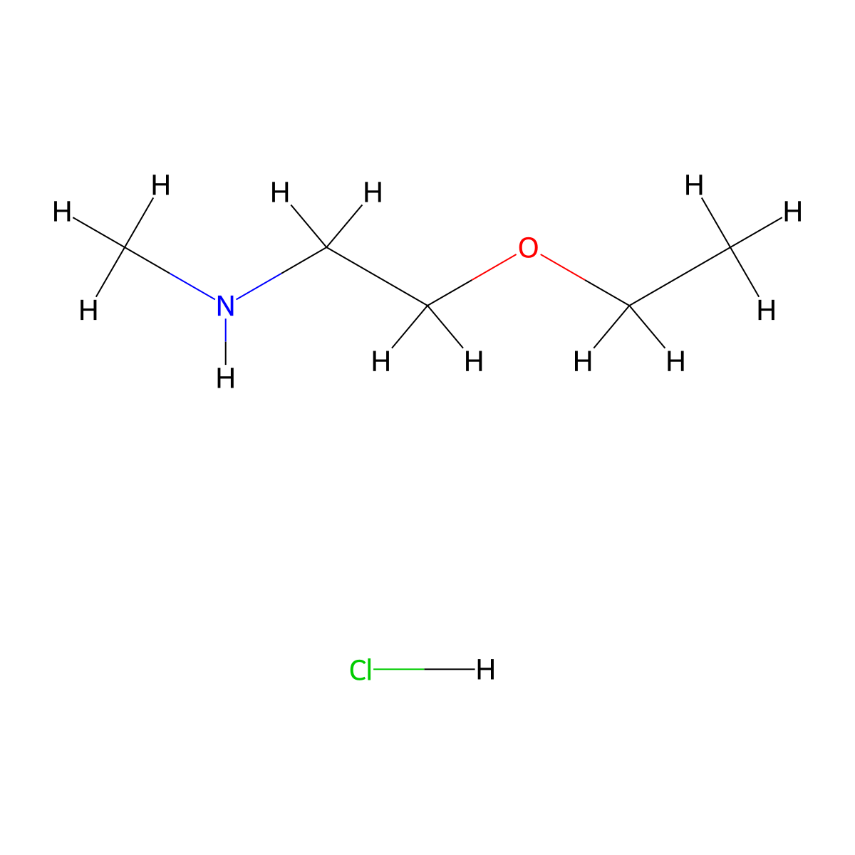 2-Ethoxy-N-methyl-1-ethanamine hydrochloride molecular structure, CAS 167837-39-0