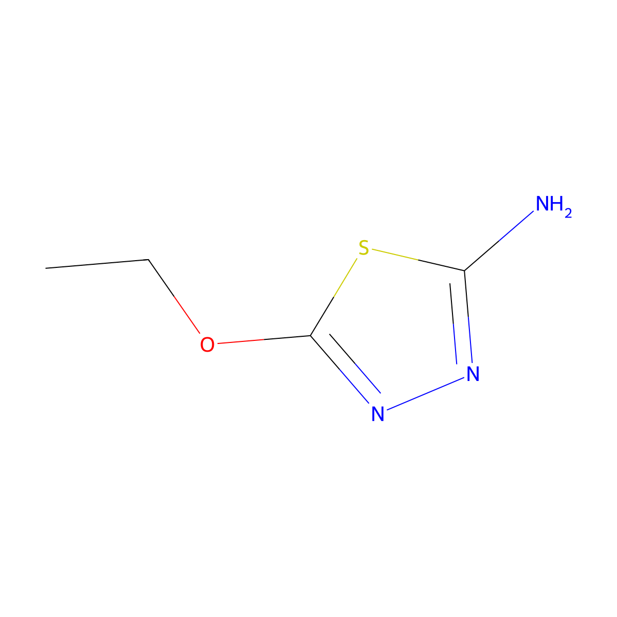 5-Ethoxy-1,3,4-thiadiazol-2-amine molecular structure, CAS 16784-23-9
