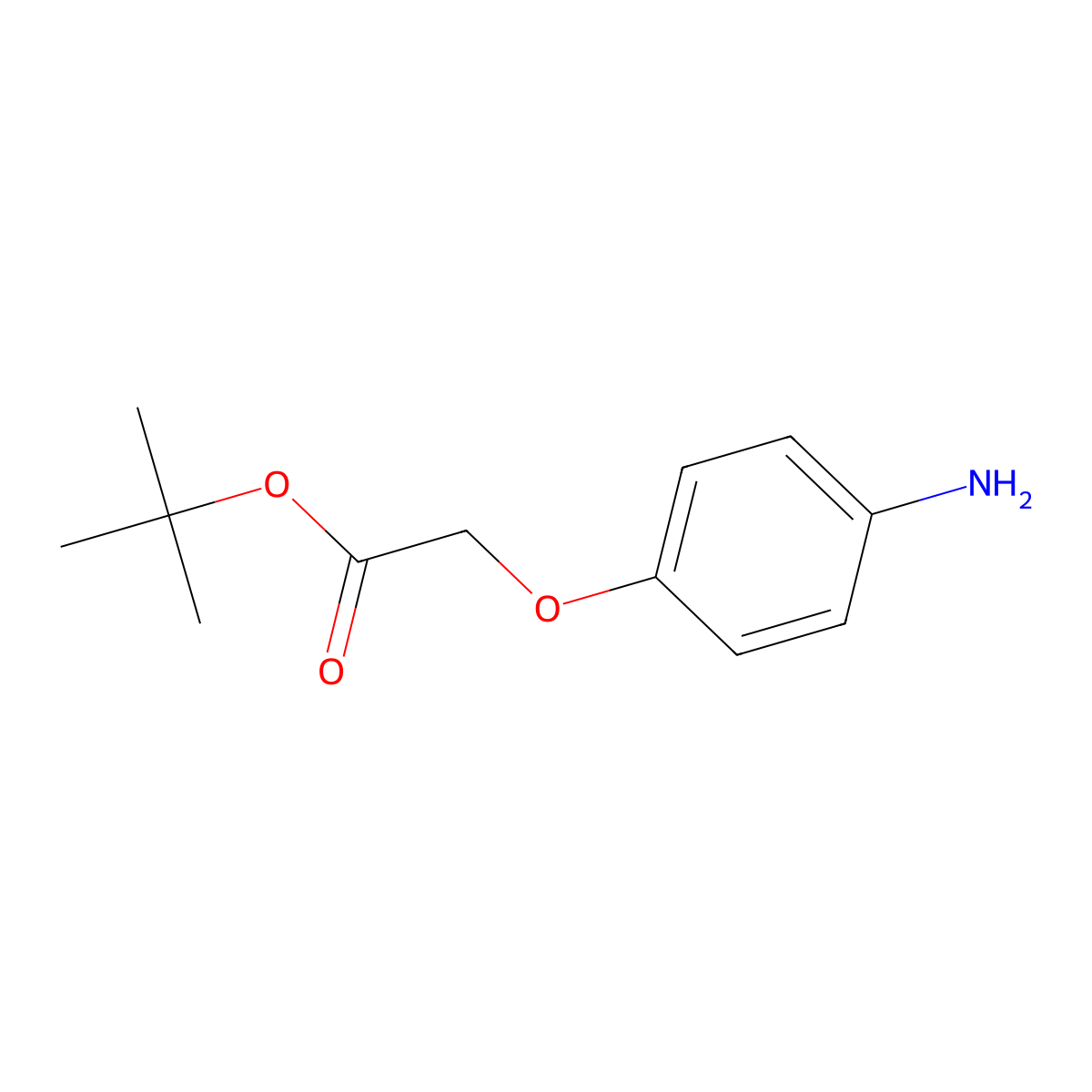 Tert-butyl 2-(4-aminophenoxy)acetate molecular structure, CAS 167843-57-4