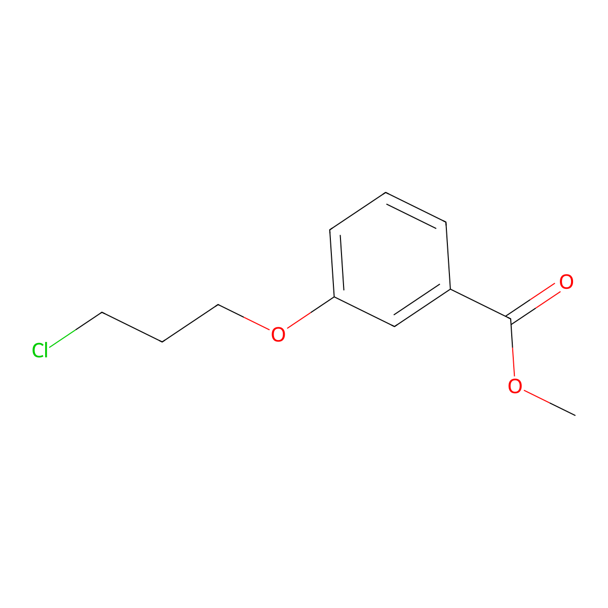 Methyl 3-(3-chloropropoxy)benzoate molecular structure, CAS 167846-32-4
