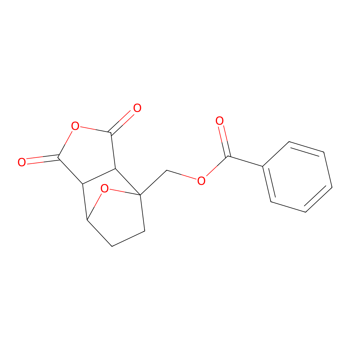 (3,5-Dioxo-4,10-dioxatricyclo[5.2.1.02,6]decan-1-yl)methyl benzoate molecular structure, CAS 167846-95-9