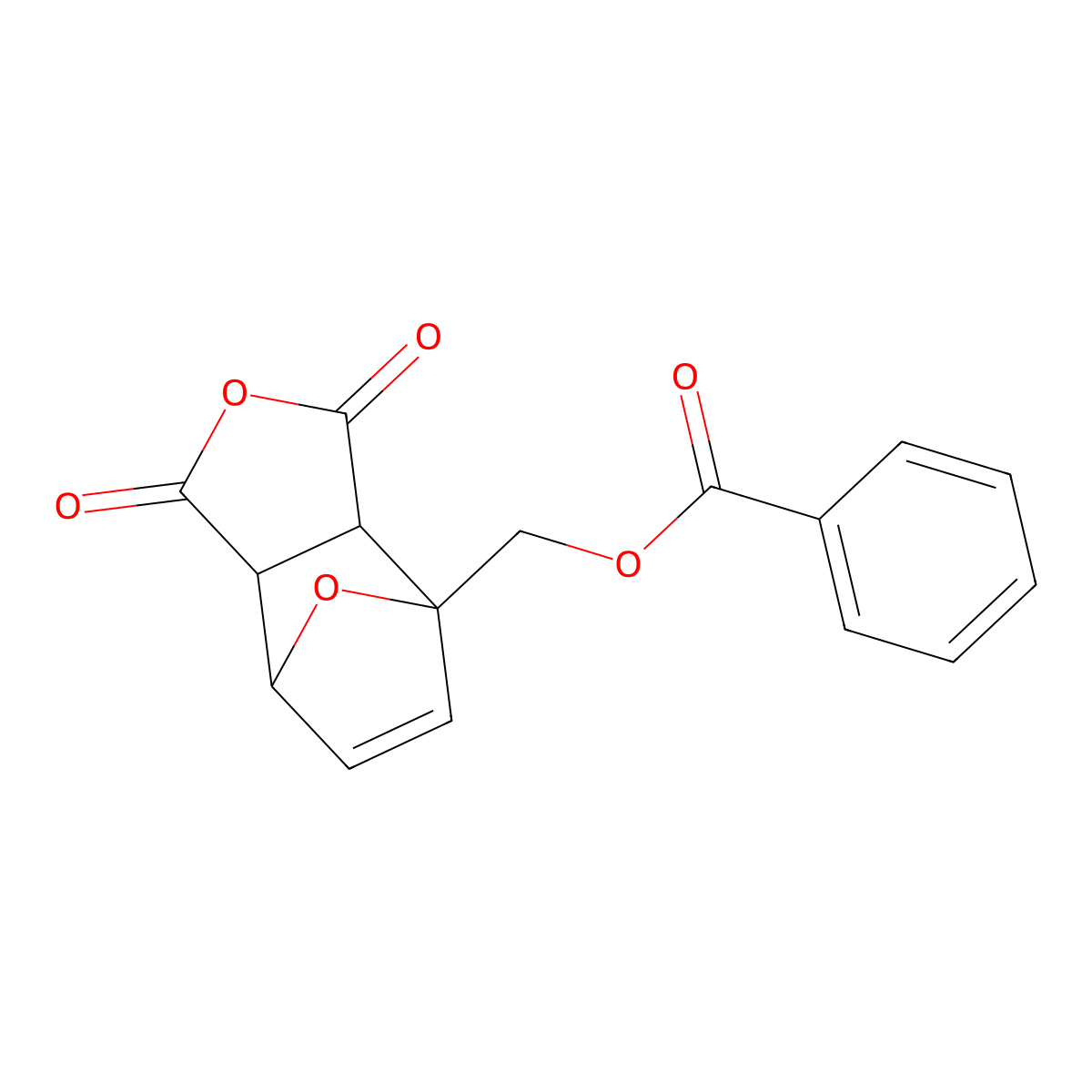 (3,5-Dioxo-4,10-dioxatricyclo[5.2.1.02,6]dec-8-en-1-yl)methyl benzoate molecular structure, CAS 167847-36-1