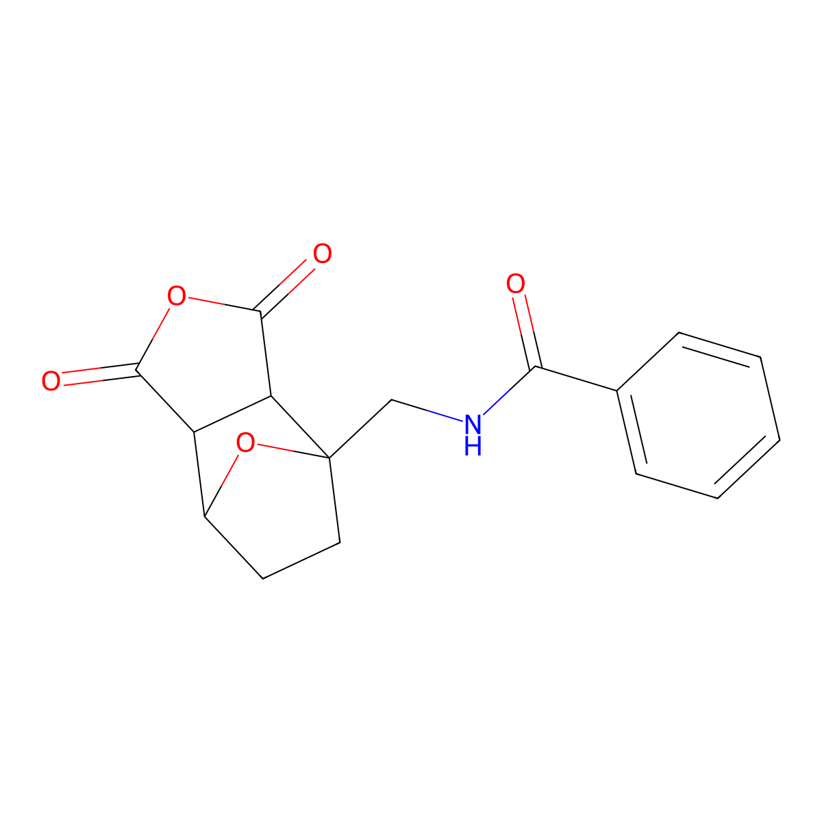 exo-cis-(+/-)-1-(Benzylamido-methyl)-7-oxabicyclo[2.2.1]heptane-2,3-dicarboxylic anhydride molecular structure, CAS 167847-60-1