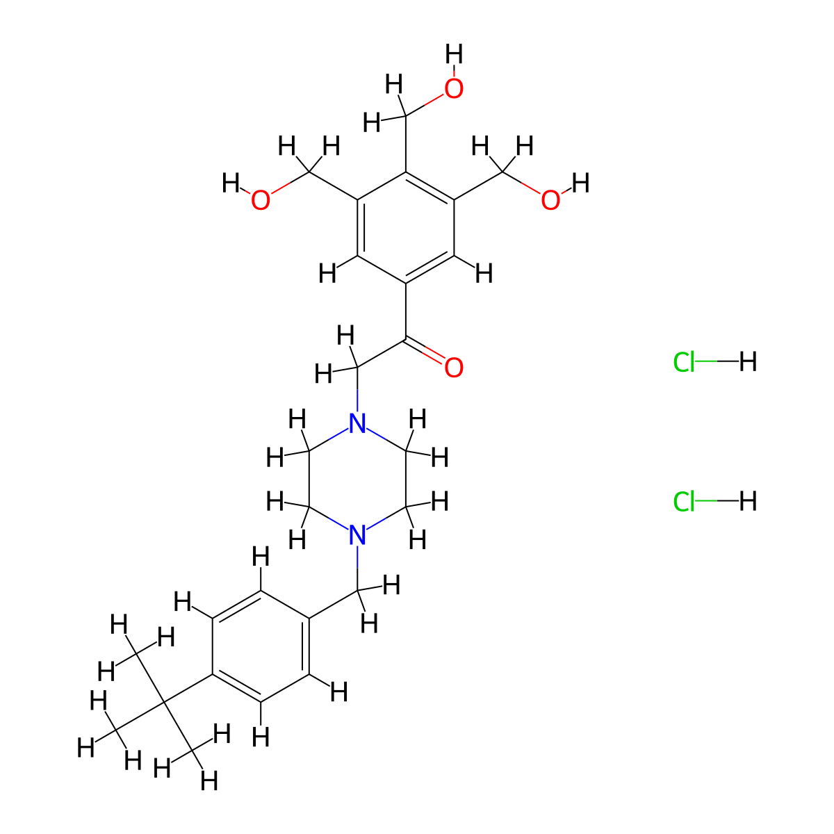 Acetophenone, 2-(4-(p-tert-butylbenzyl)piperazinyl)-3',4',5'-trimethoxy-, dihydrochloride molecular structure, CAS 16785-31-2