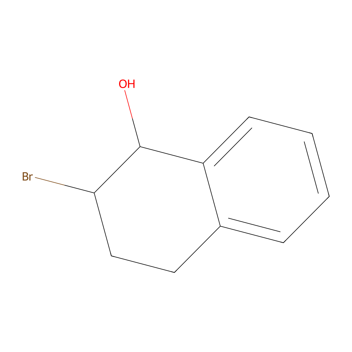 cis-2-Bromo-1,2,3,4-tetrahydronaphthalen-1-ol molecular structure, CAS 1678502-31-2