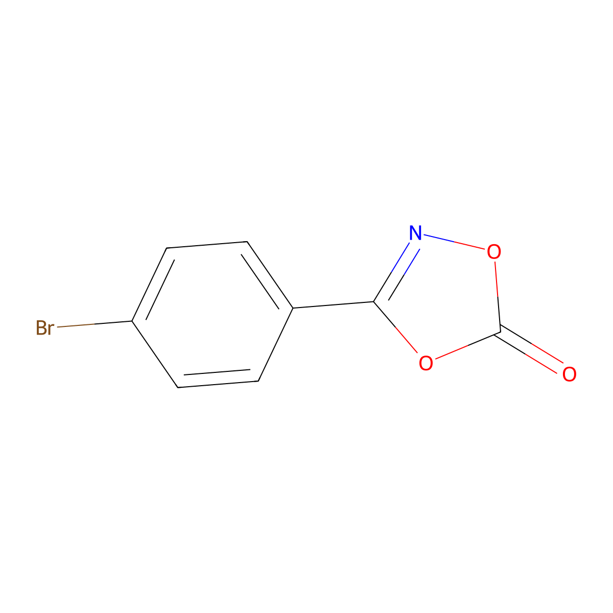 3-(4-Bromophenyl)-1,4,2-dioxazol-5-one molecular structure, CAS 1678509-96-0