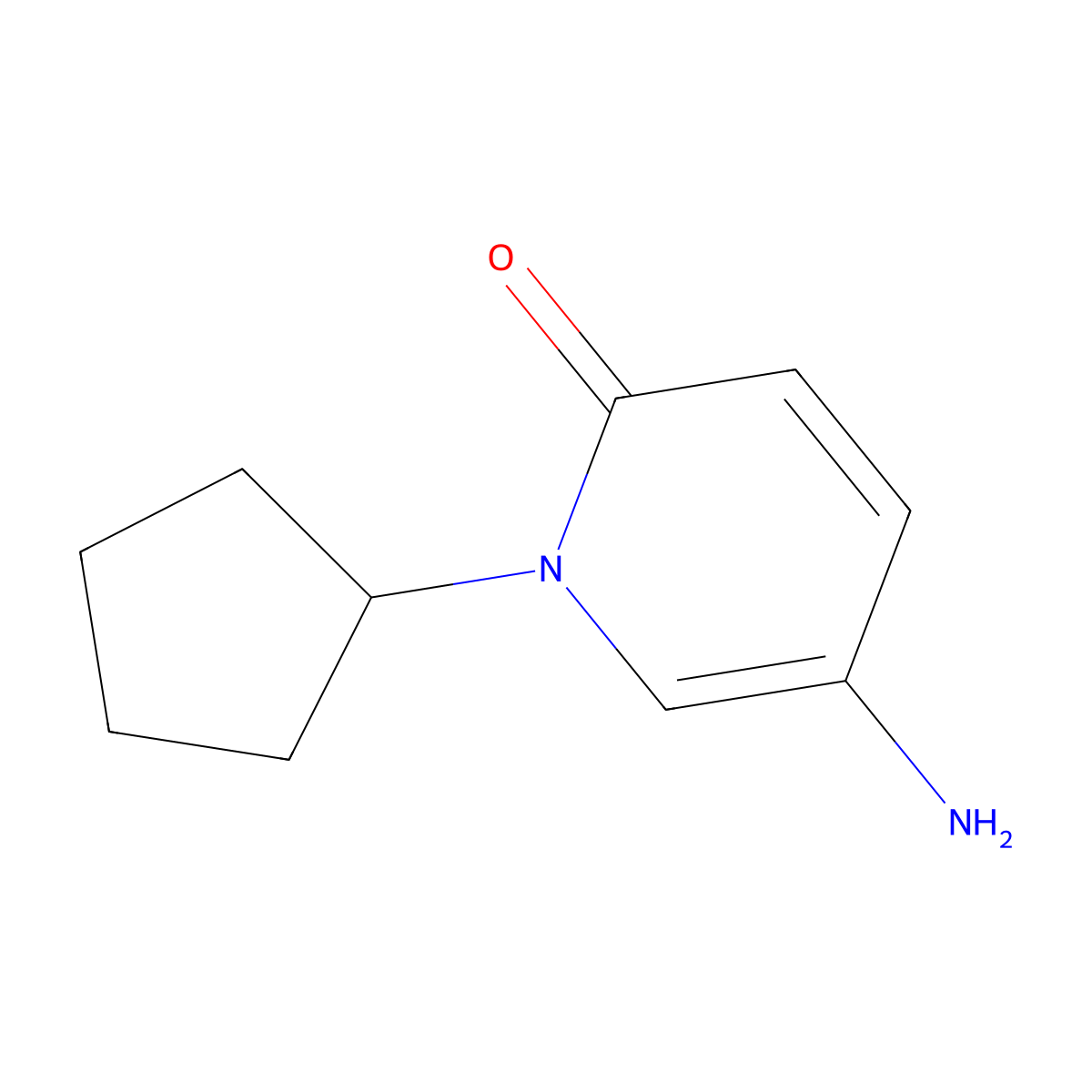 5-Amino-1-cyclopentyl-1,2-dihydropyridin-2-one molecular structure, CAS 1678513-76-2