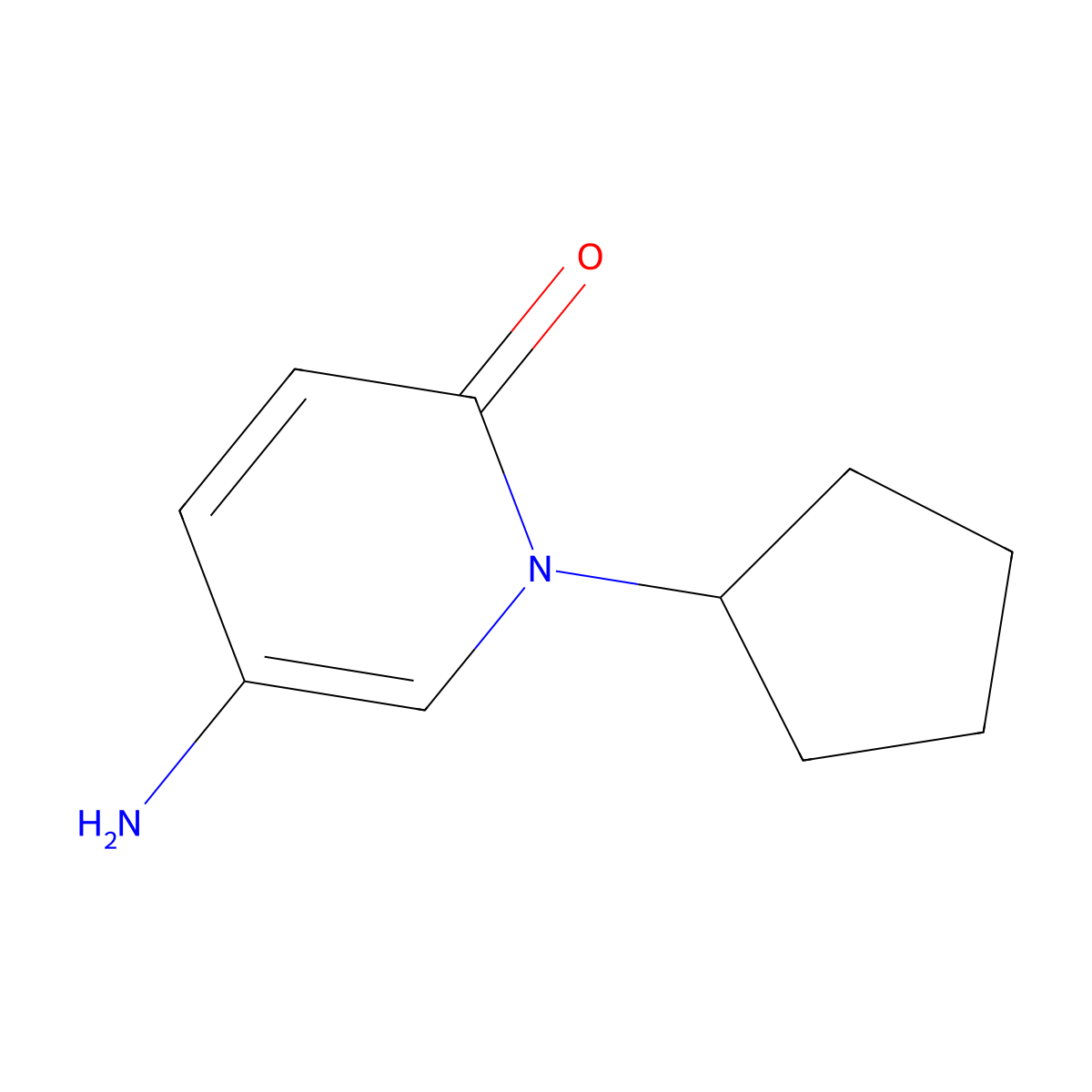 5-Amino-1-cyclopentyl-1,2-dihydropyridin-2-one molecular structure, CAS 1678513-76-2