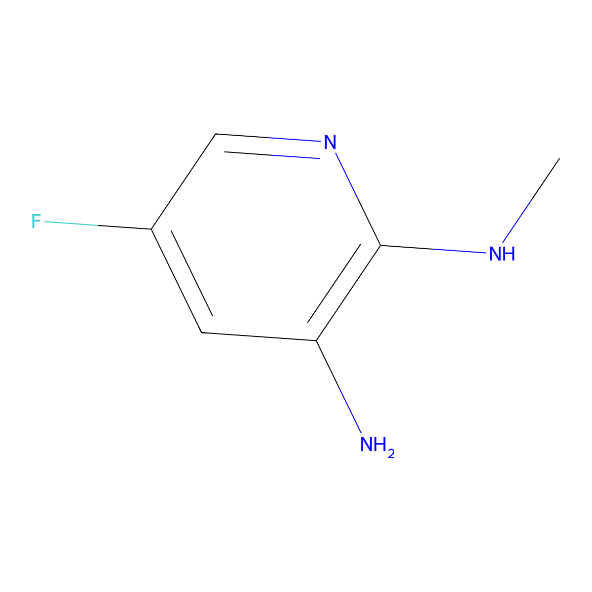 5-fluoro-2-N-methylpyridine-2,3-diamine molecular structure, CAS 1678522-32-1