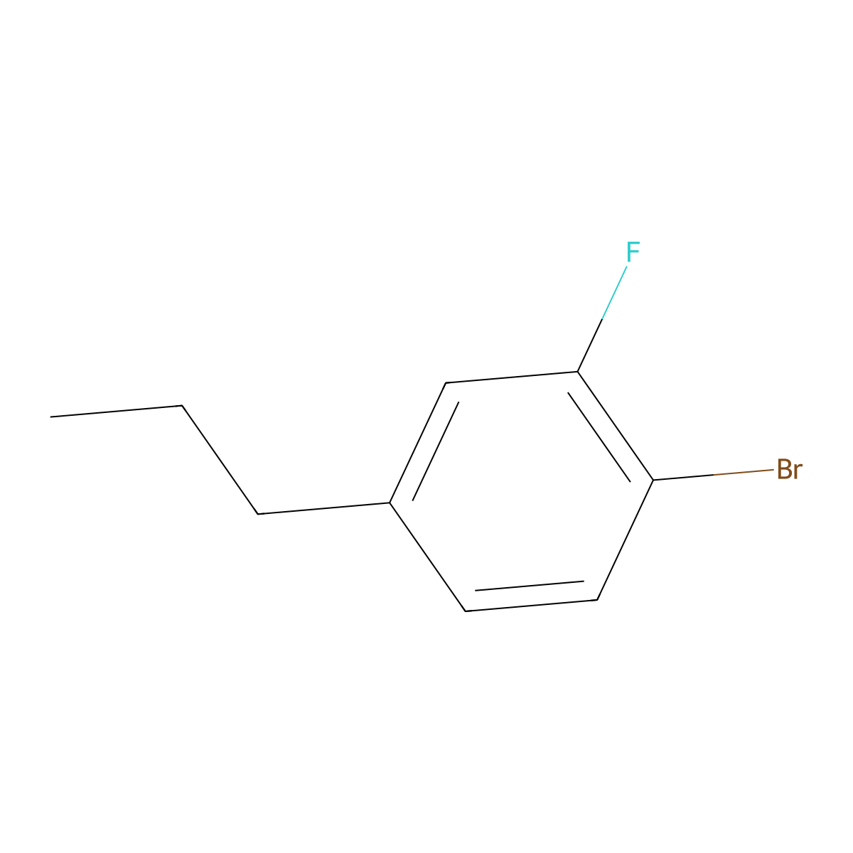 1-Bromo-2-fluoro-4-propylbenzene molecular structure, CAS 167858-56-2