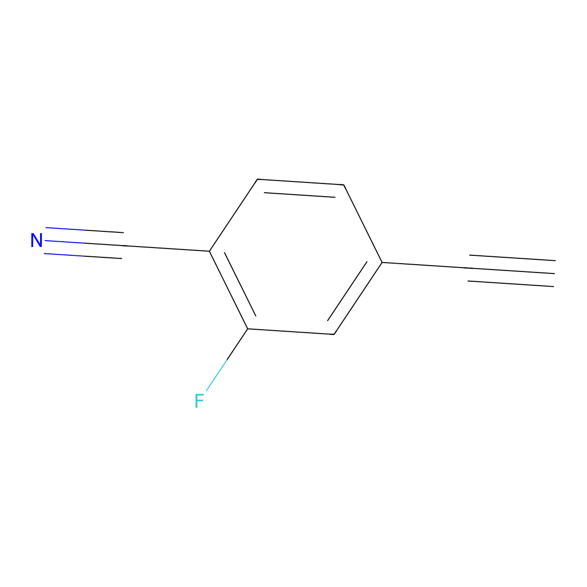 4-Ethynyl-2-fluorobenzonitrile molecular structure, CAS 167858-57-3