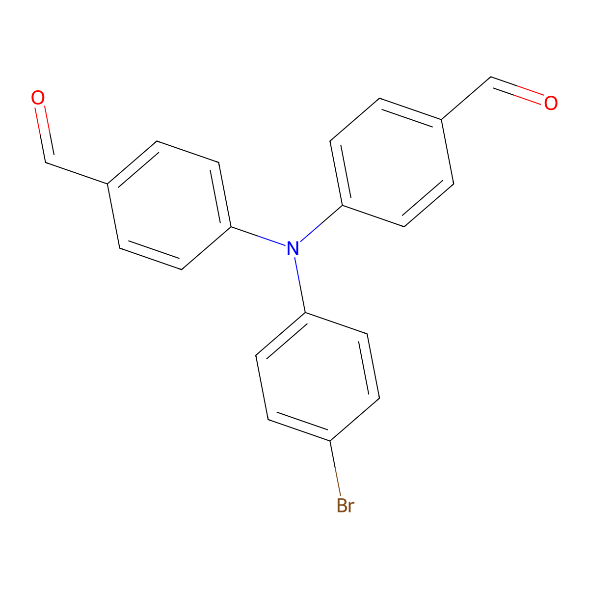4,4'-((4-Bromophenyl)azanediyl)dibenzaldehyde molecular structure, CAS 167859-41-8