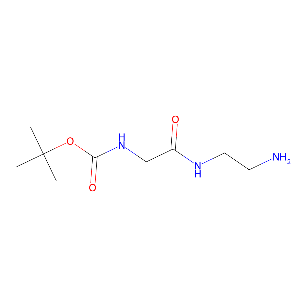 tert-butyl N-{[(2-aminoethyl)carbamoyl]methyl}carbamate molecular structure, CAS 167861-58-7