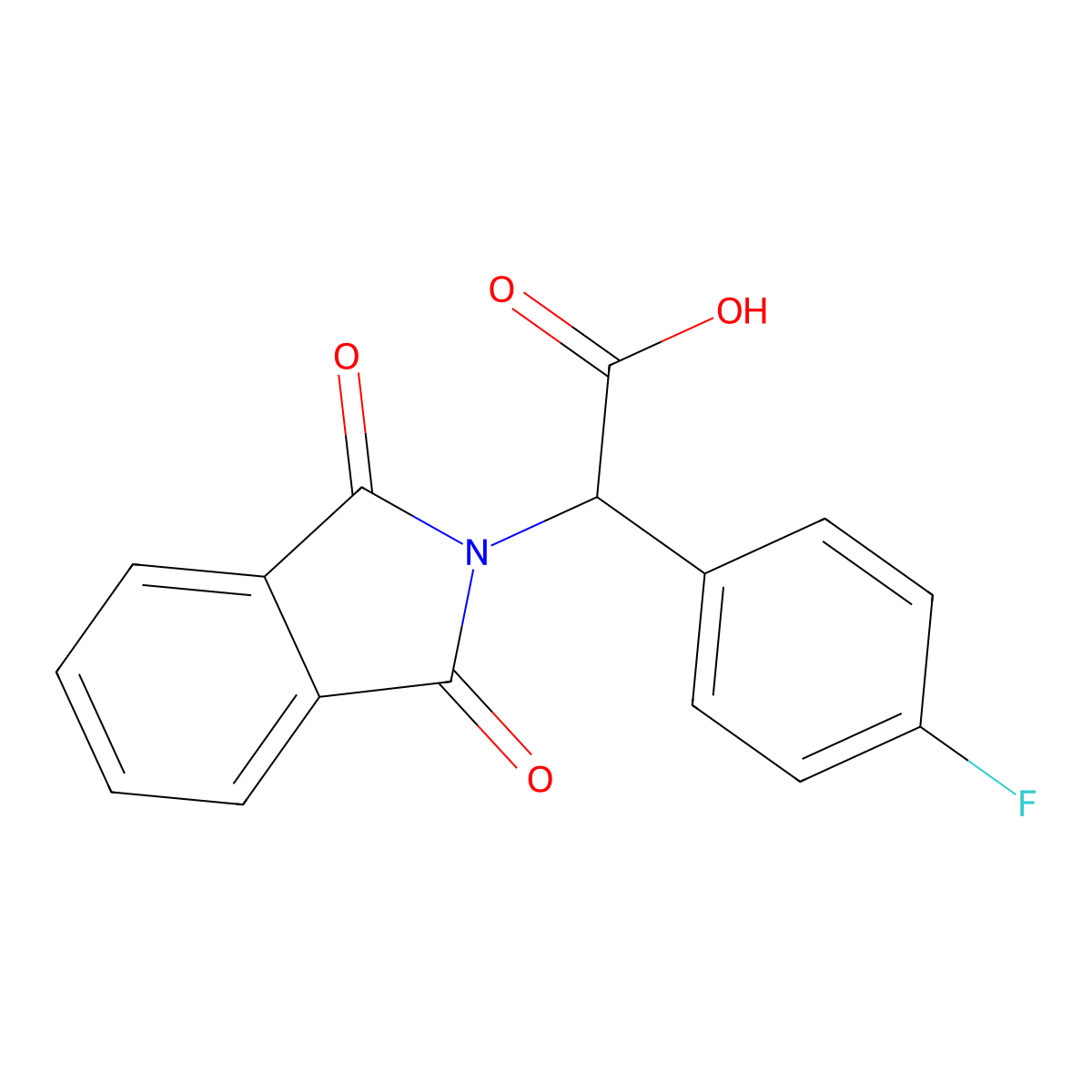 (1,3-DIoxoisoindol-2-yl)(4-fluorophenyl)acetic acid molecular structure, CAS 167886-67-1