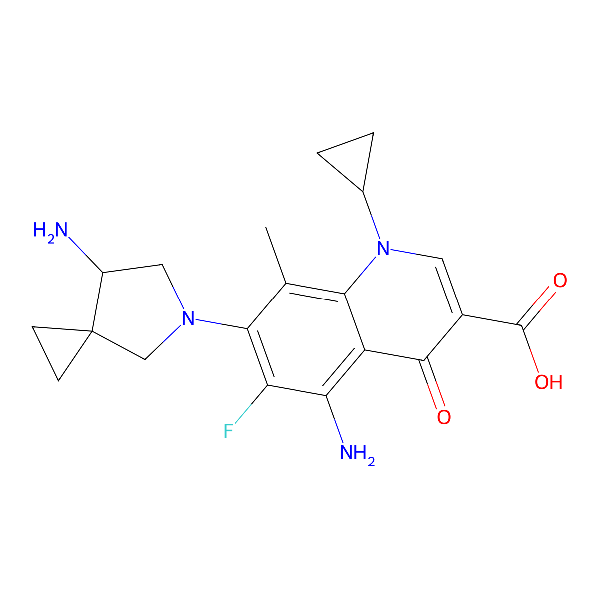Olamufloxacin molecular structure, CAS 167887-97-0