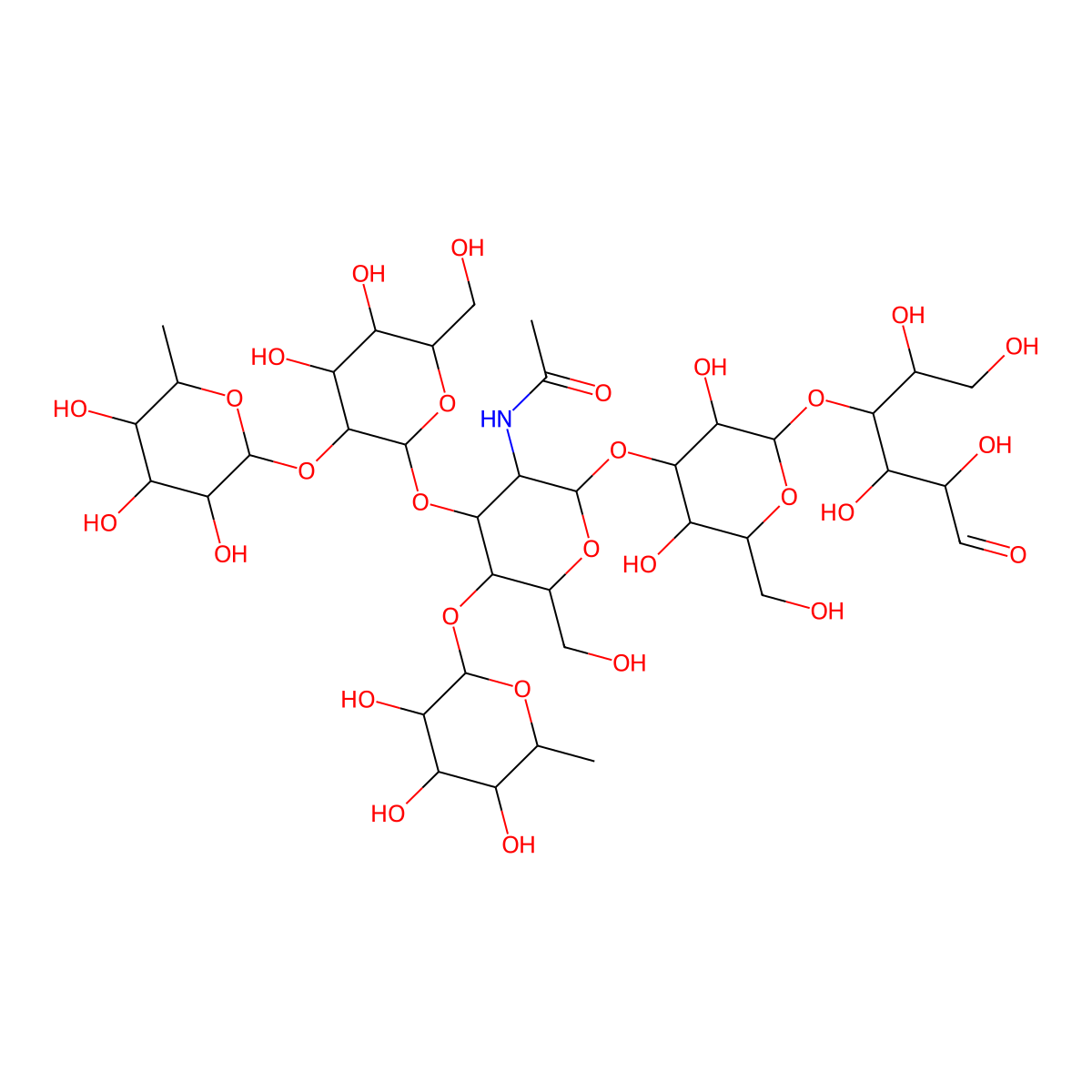 lacto-N-difucohexaose I molecular structure, CAS 16789-38-1