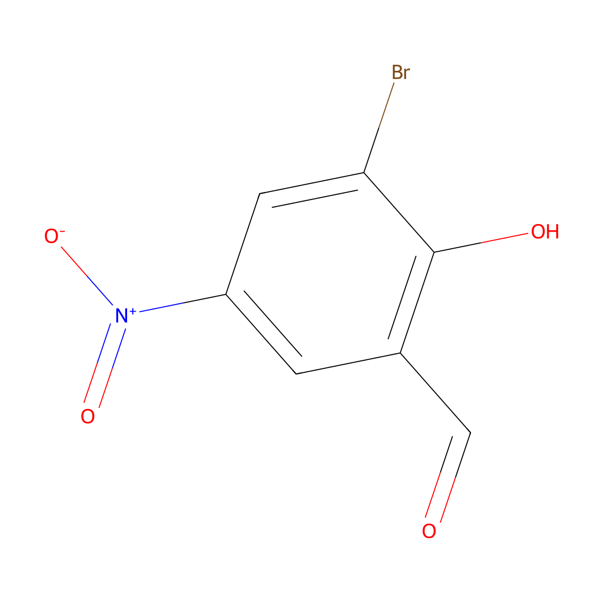 3-Bromo-5-nitrosalicylaldehyde molecular structure, CAS 16789-84-7