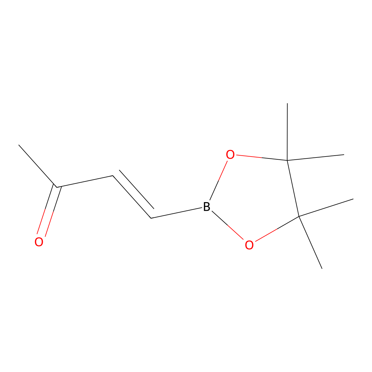 (E)-4-(4,4,5,5-tetramethyl-1,3,2-dioxaborolan-2-yl)but-3-en-2-one molecular structure, CAS 167896-52-8
