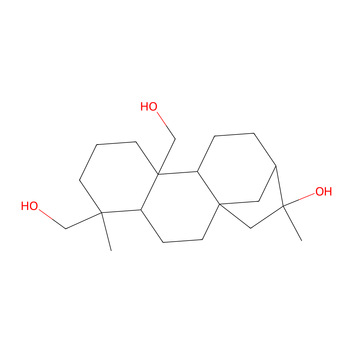 ent-Kaurane-16beta,19,20-triol molecular structure, CAS 167898-32-0