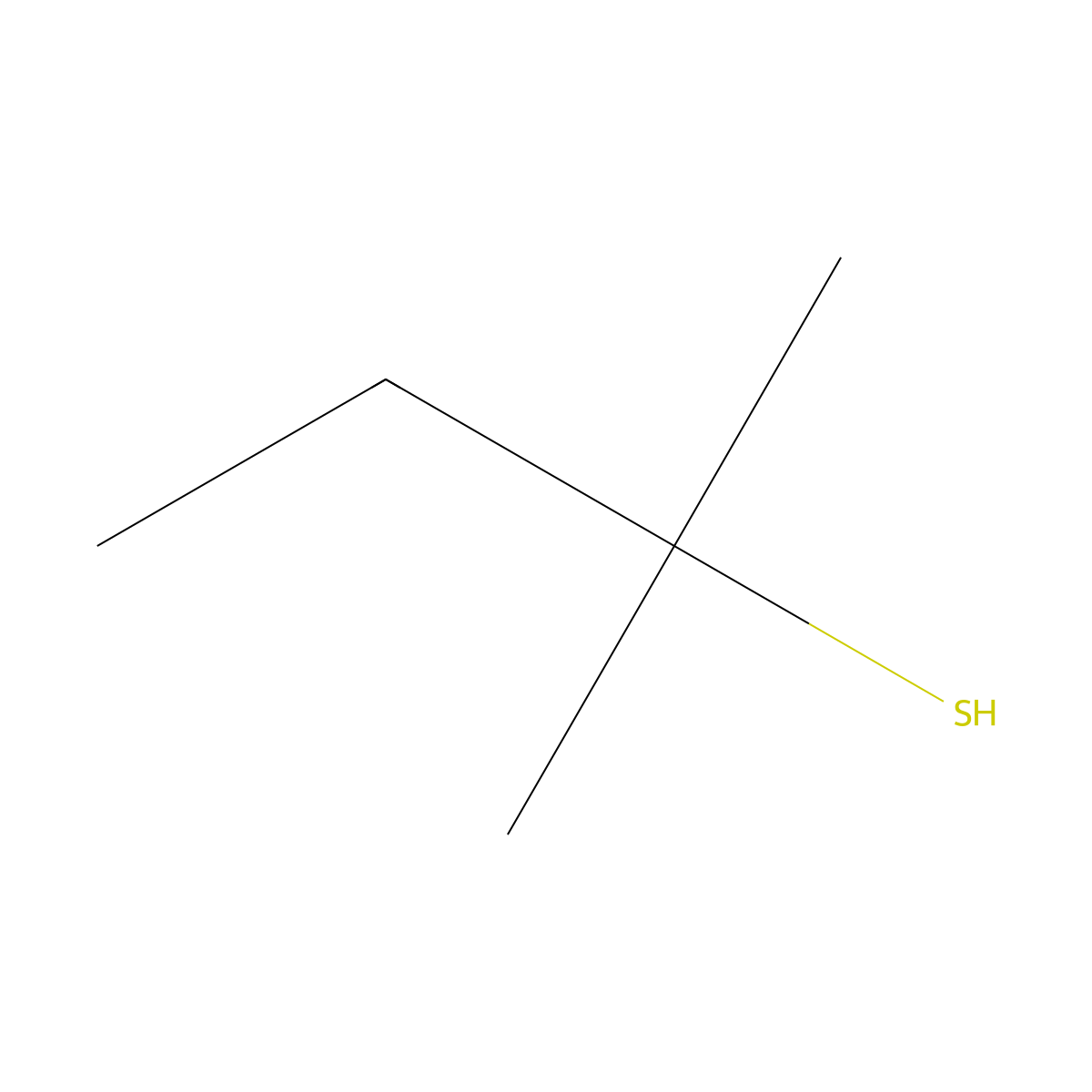 tert-Amylthiol molecular structure, CAS 1679-09-0