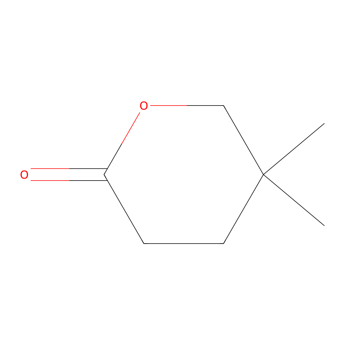 5,5-dimethyltetrahydro-2H-pyran-2-one molecular structure, CAS 1679-55-6