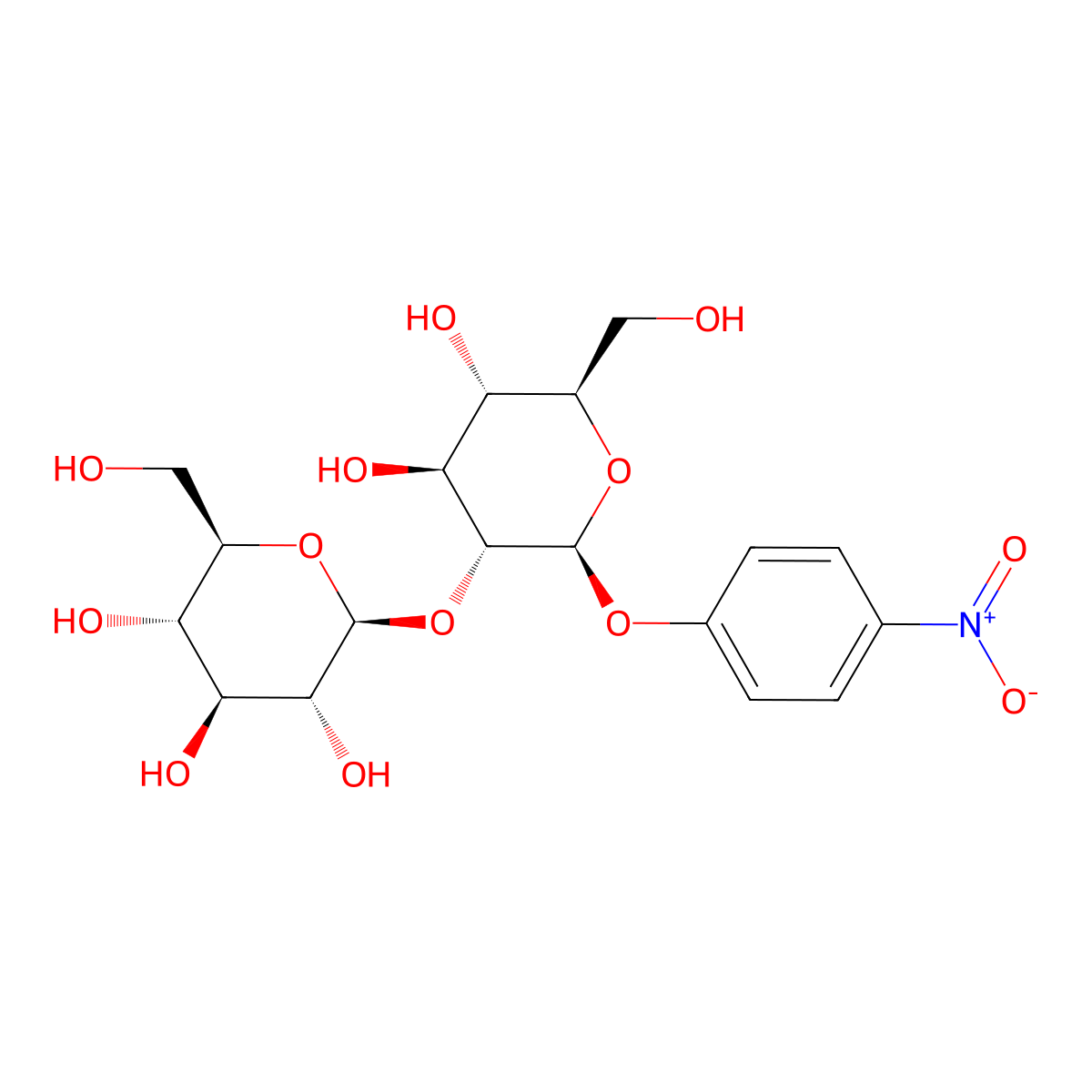 p-Nitrophenyl sophoroside molecular structure, CAS 16790-33-3