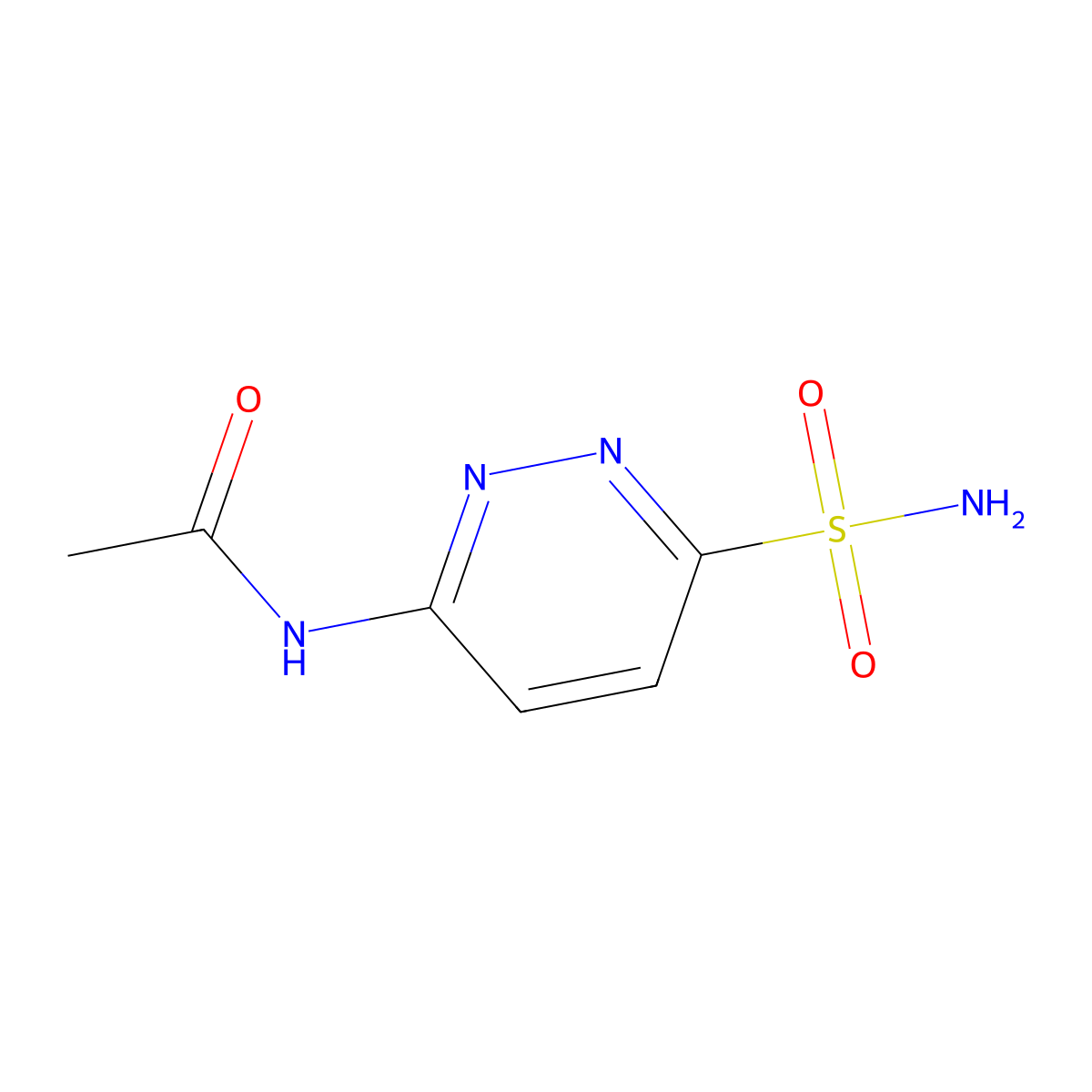 N-(6-Sulfamoylpyridazin-3-yl)acetamide molecular structure, CAS 16790-48-0