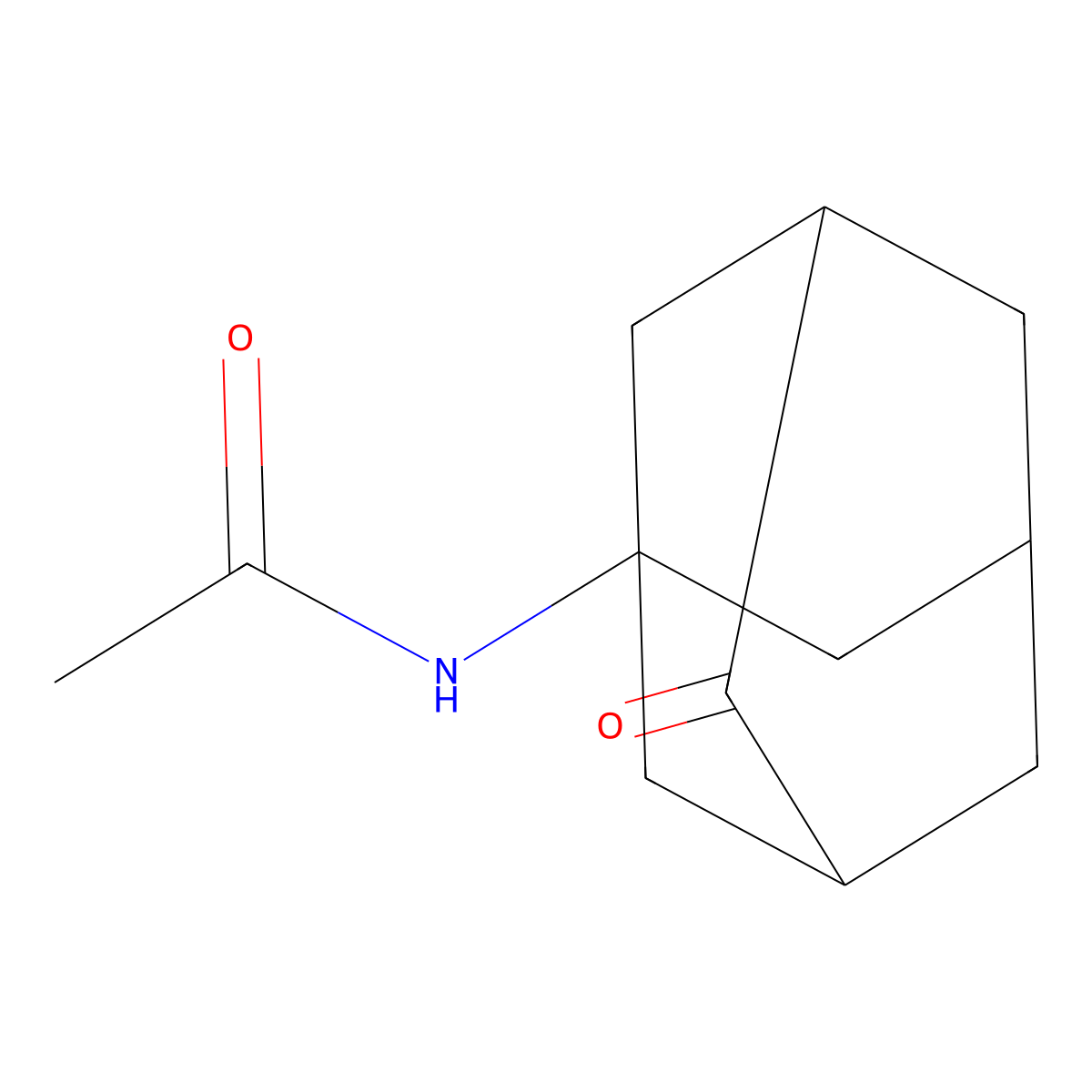 N-(4-oxo-1-adamantyl)acetamide molecular structure, CAS 16790-59-3