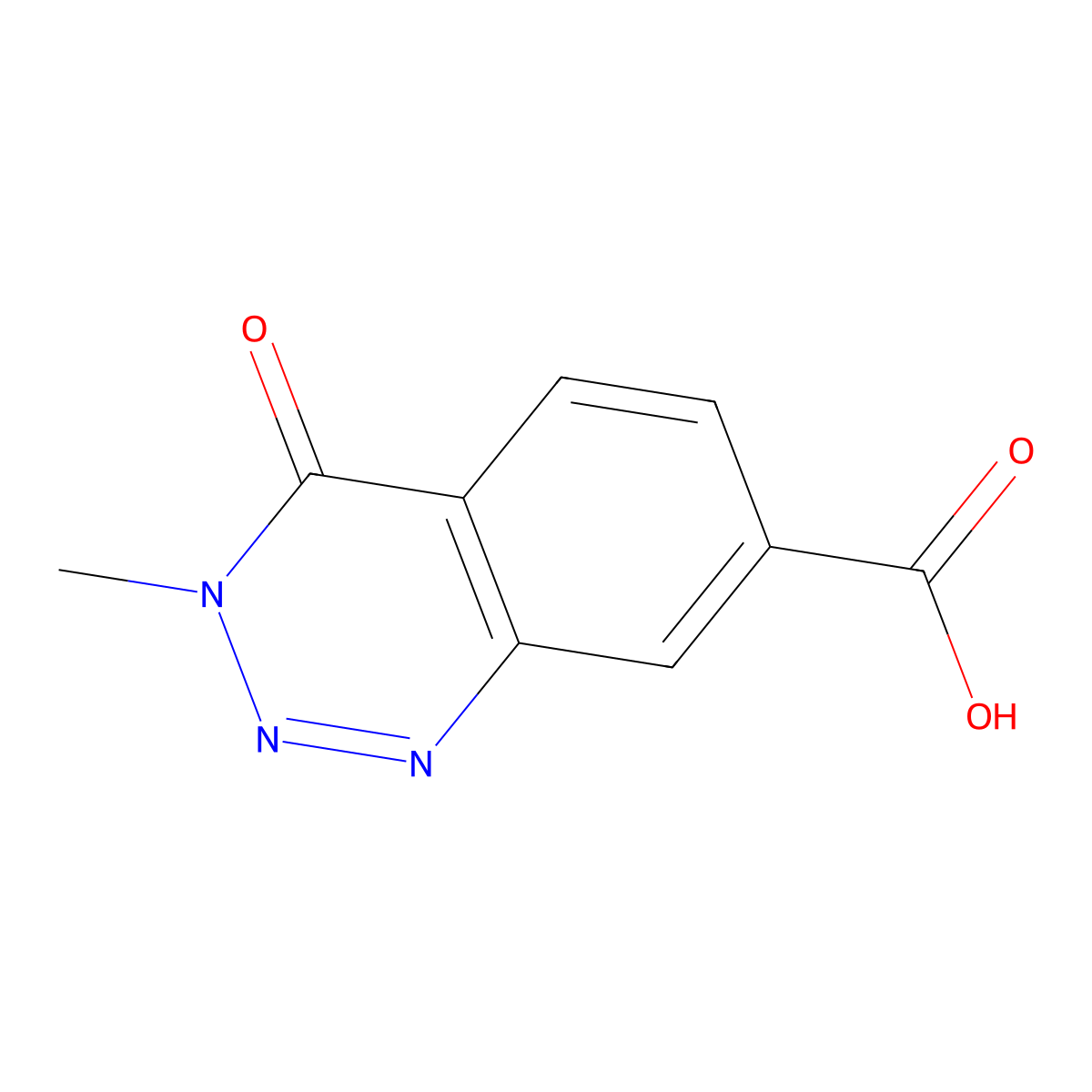 3-Methyl-4-oxo-3,4-dihydrobenzo[d][1,2,3]triazine-7-carboxylic acid molecular structure, CAS 167903-09-5
