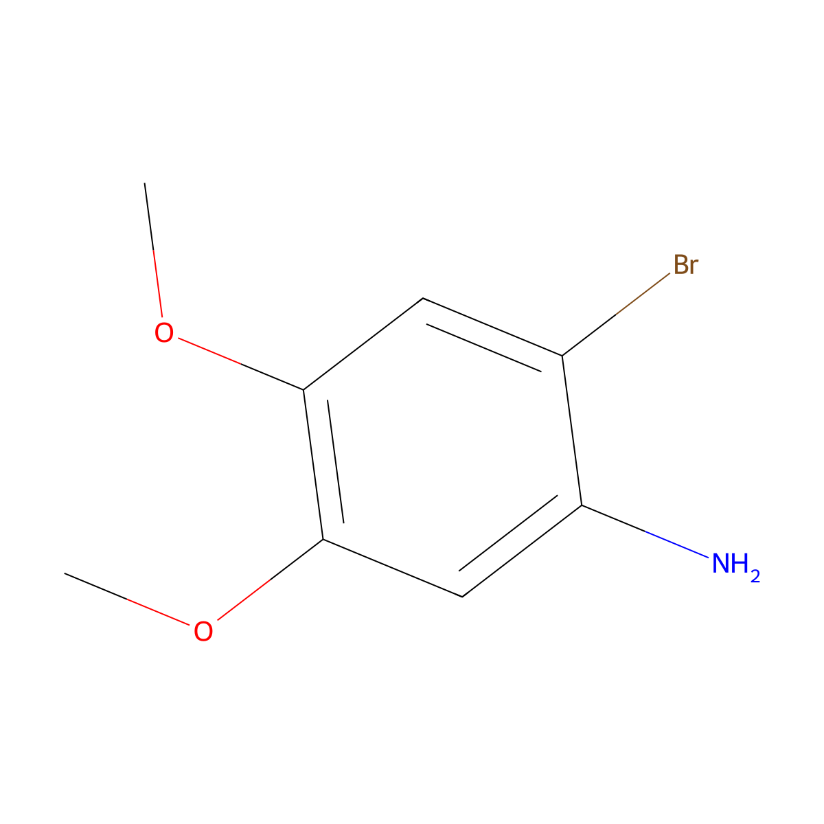 2-Bromo-4,5-dimethoxyaniline molecular structure, CAS 16791-41-6