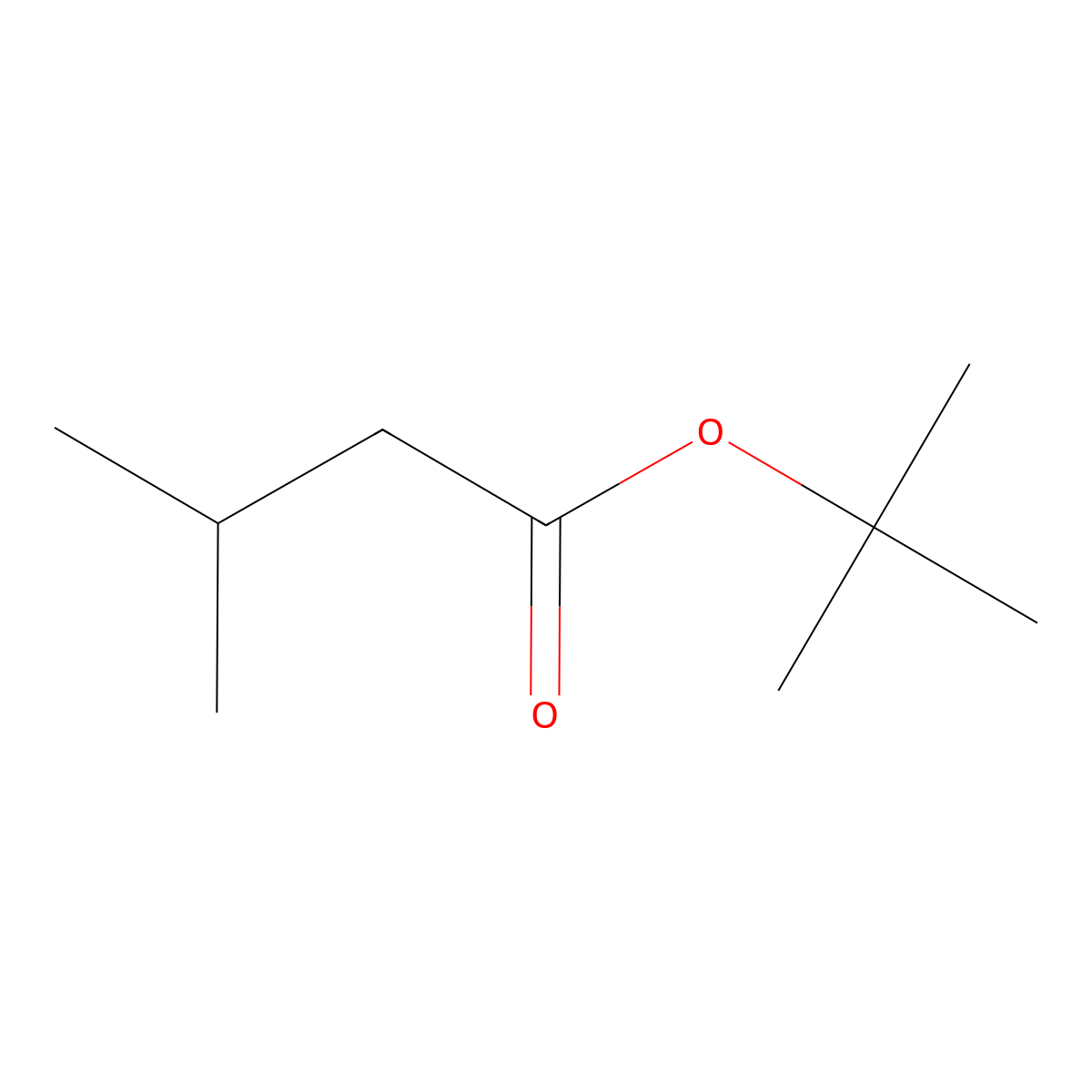 Tert-butyl 3-methylbutanoate molecular structure, CAS 16792-03-3