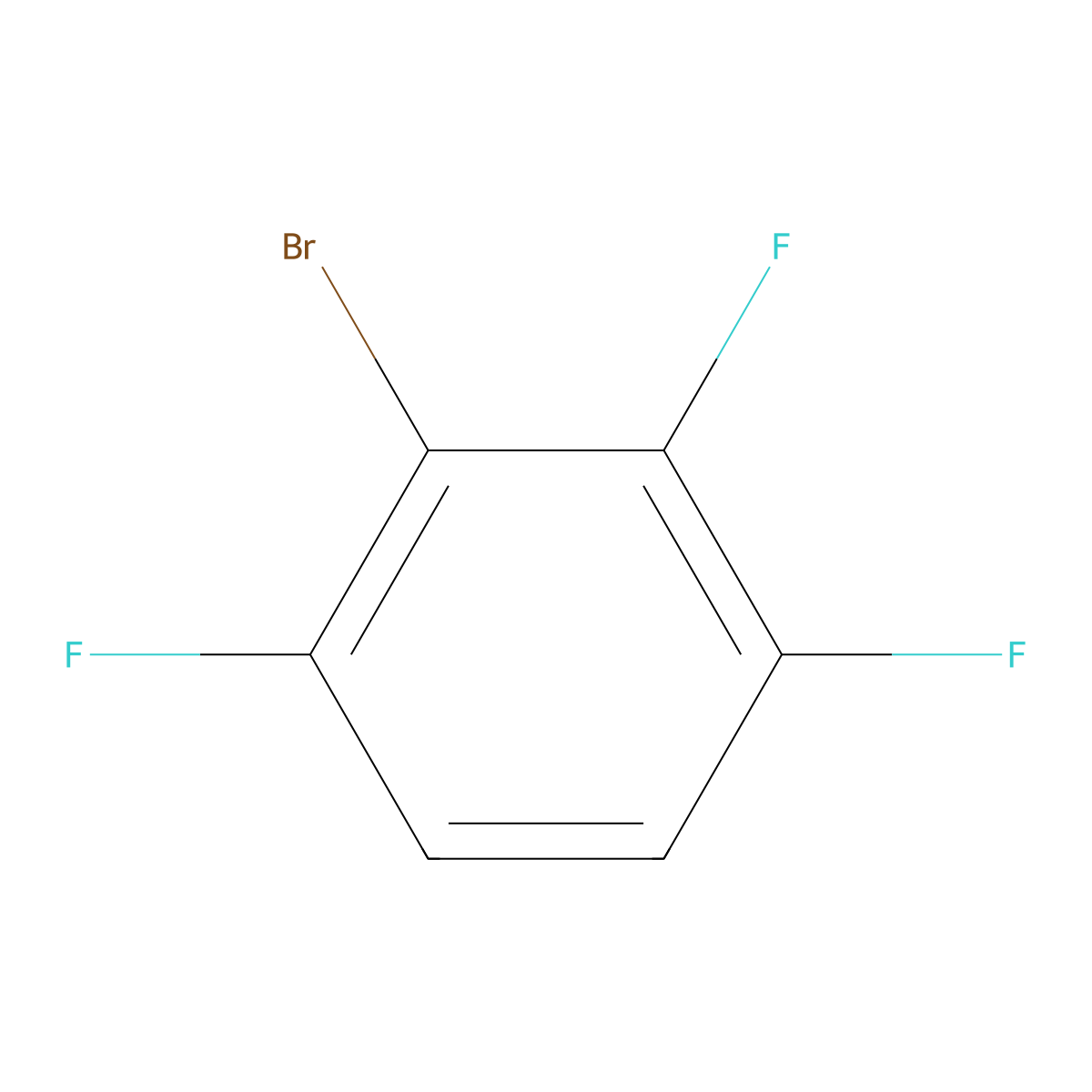 2-Bromo-1,3,4-trifluorobenzene molecular structure, CAS 16793-04-7