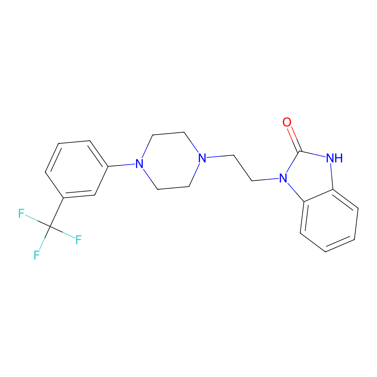 Flibanserin molecular structure, CAS 167933-07-5