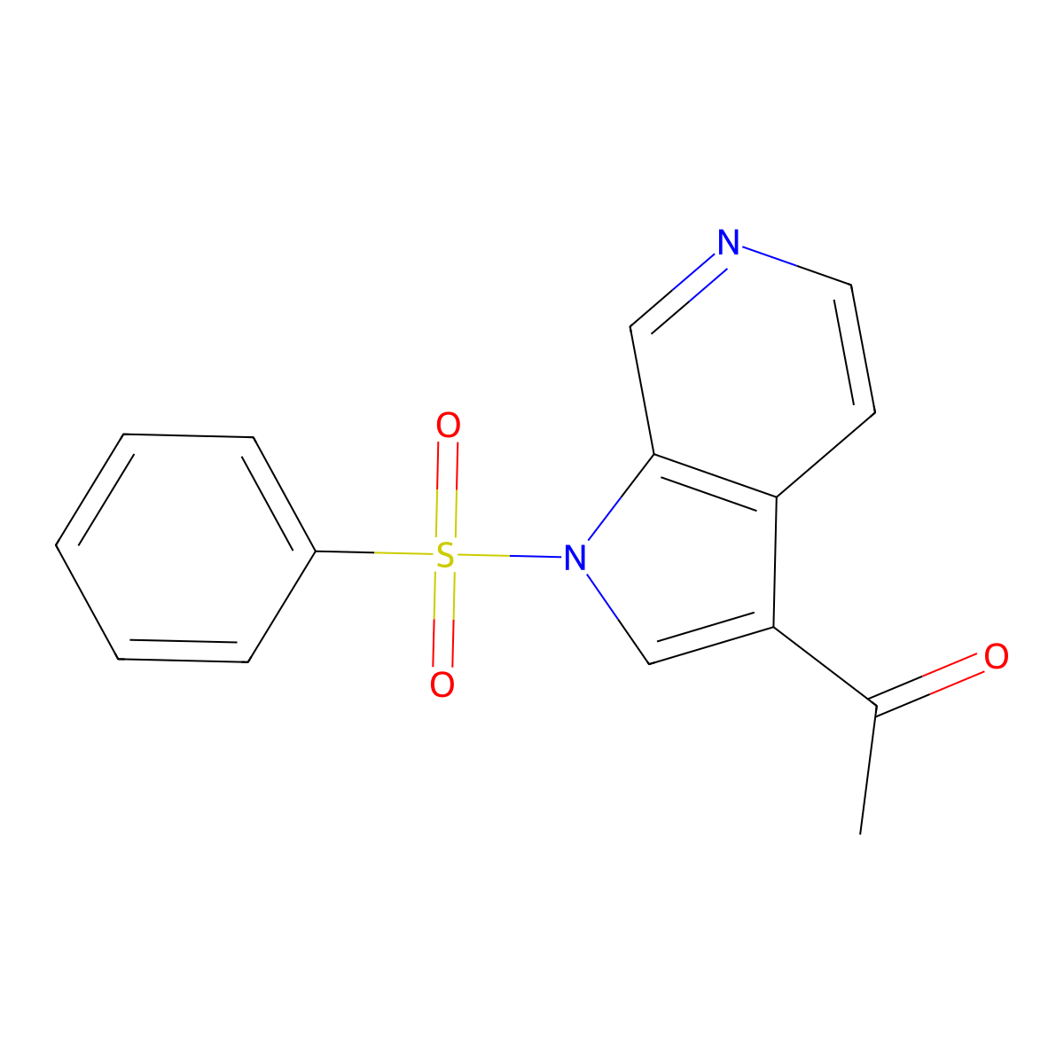 1-(1-(Phenylsulfonyl)-1H-pyrrolo[2,3-c]pyridin-3-yl)ethanone molecular structure, CAS 1679330-17-6