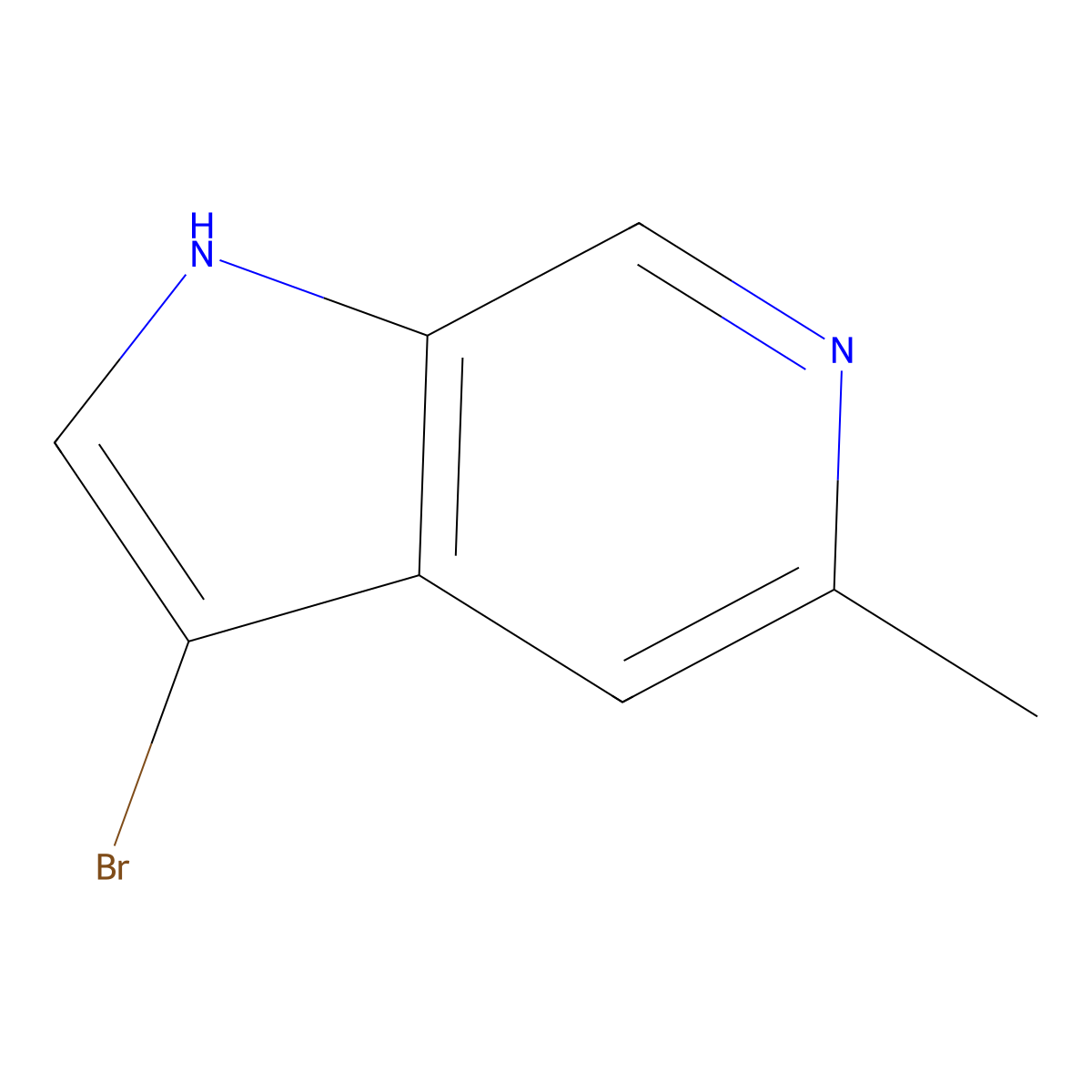 3-Bromo-5-methyl-1H-pyrrolo[2,3-c]pyridine molecular structure, CAS 1679330-47-2