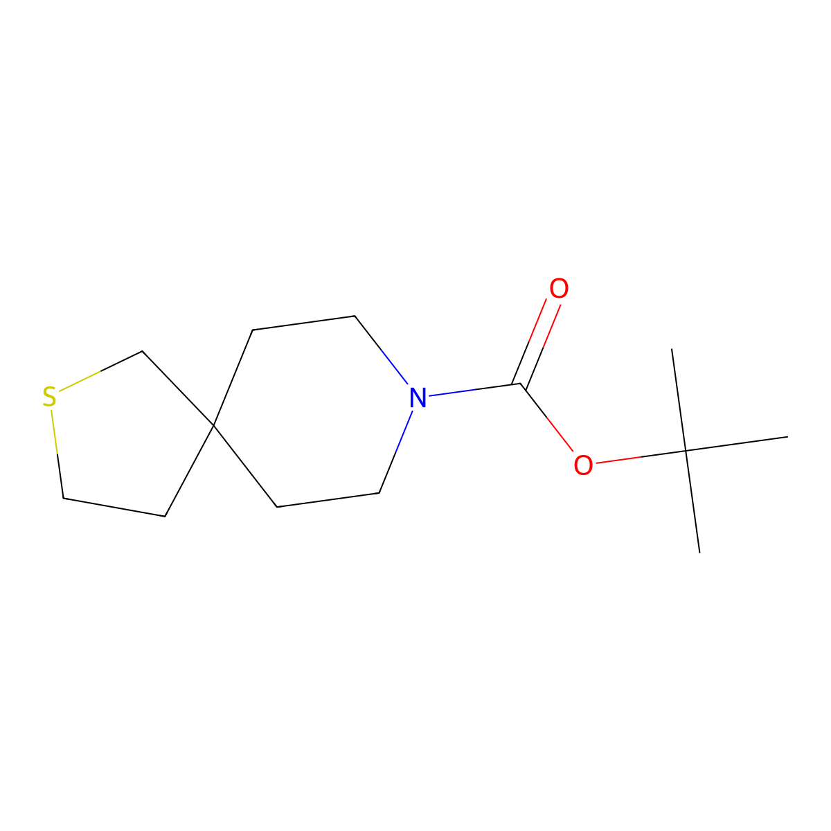 Tert-butyl 2-thia-8-azaspiro[4.5]decane-8-carboxylate molecular structure, CAS 1679336-62-9
