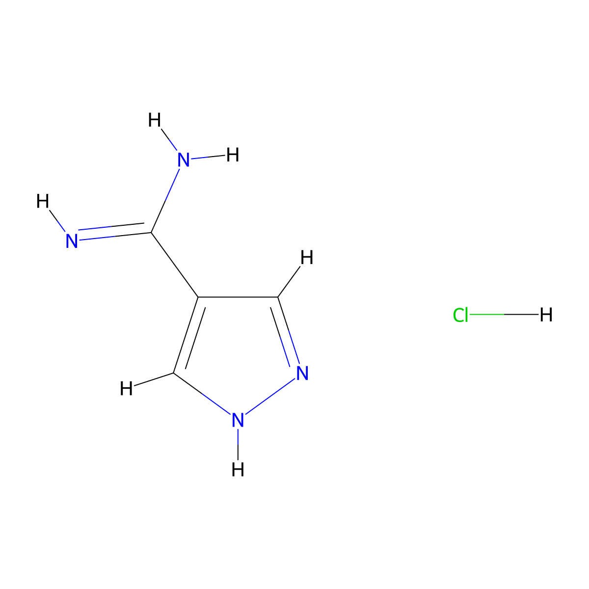 1H-pyrazole-4-carboximidamide hydrochloride molecular structure, CAS 1679339-18-4