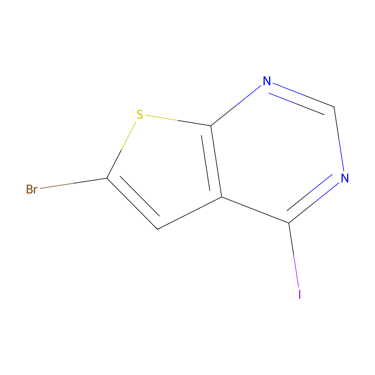 6-Bromo-4-iodothieno[2,3-D]pyrimidine molecular structure, CAS 1679345-11-9