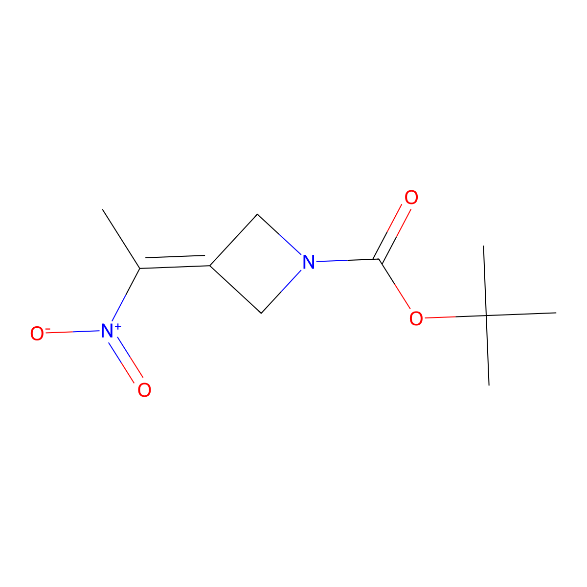 tert-Butyl 3-(1-nitroethylidene)azetidine-1-carboxylate molecular structure, CAS 1679347-38-6