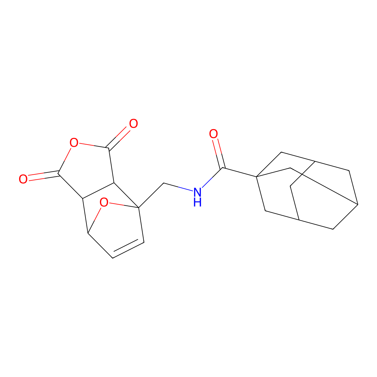 N-[(3,5-dioxo-4,10-dioxatricyclo[5.2.1.02,6]dec-8-en-1-yl)methyl]adamantane-1-carboxamide molecular structure, CAS 167937-97-5