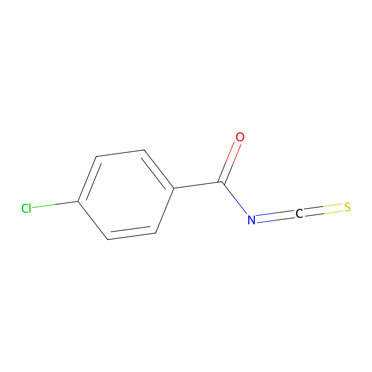 4-Chlorobenzoyl isothiocyanate molecular structure, CAS 16794-67-5