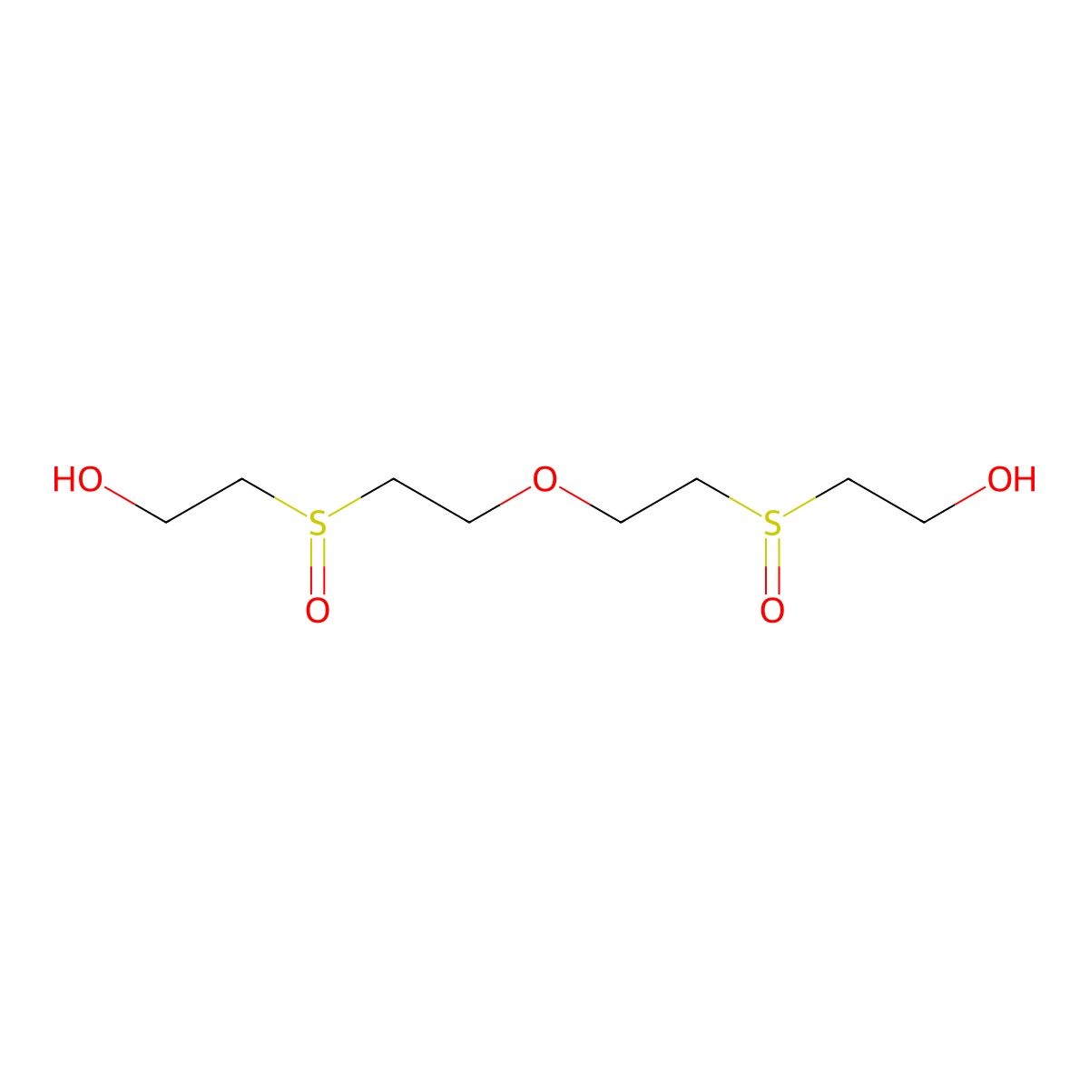 2,2'-(Oxybis(2,1-ethanediylsulfinyl))bisethanol molecular structure, CAS 167940-02-5