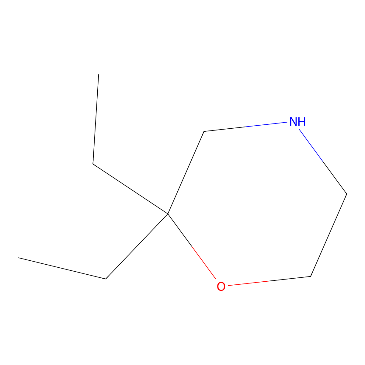 2,2-Diethylmorpholine molecular structure, CAS 167947-91-3