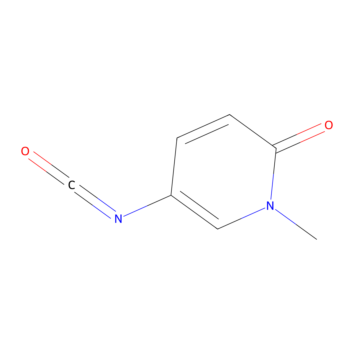 5-Isocyanato-1-methyl-1,2-dihydropyridin-2-one molecular structure, CAS 167951-35-1