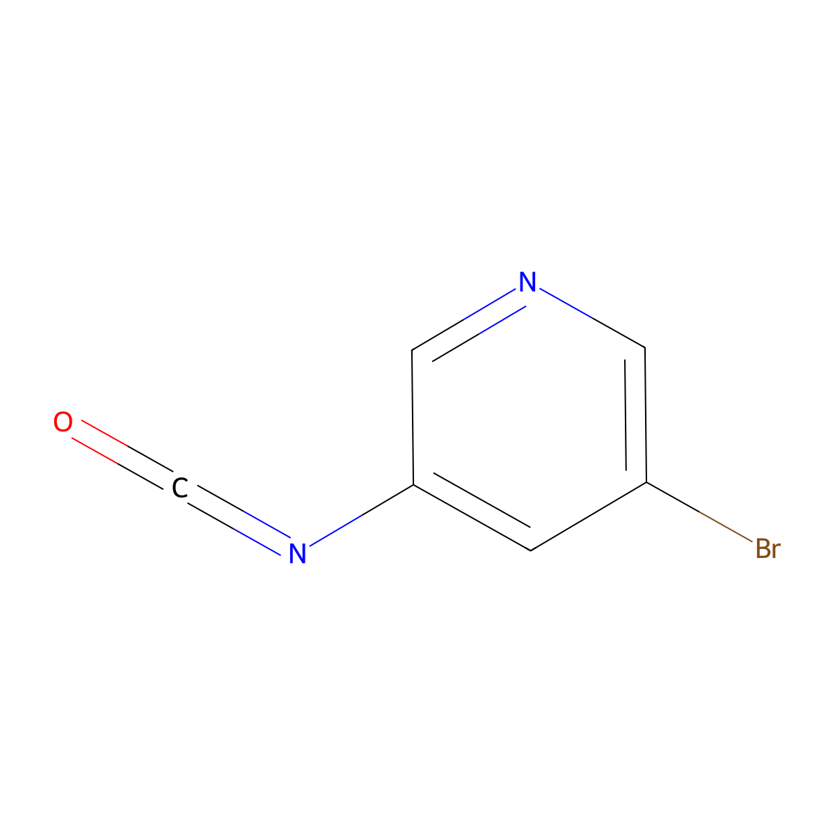3-Bromo-5-isocyanatopyridine molecular structure, CAS 167951-51-1