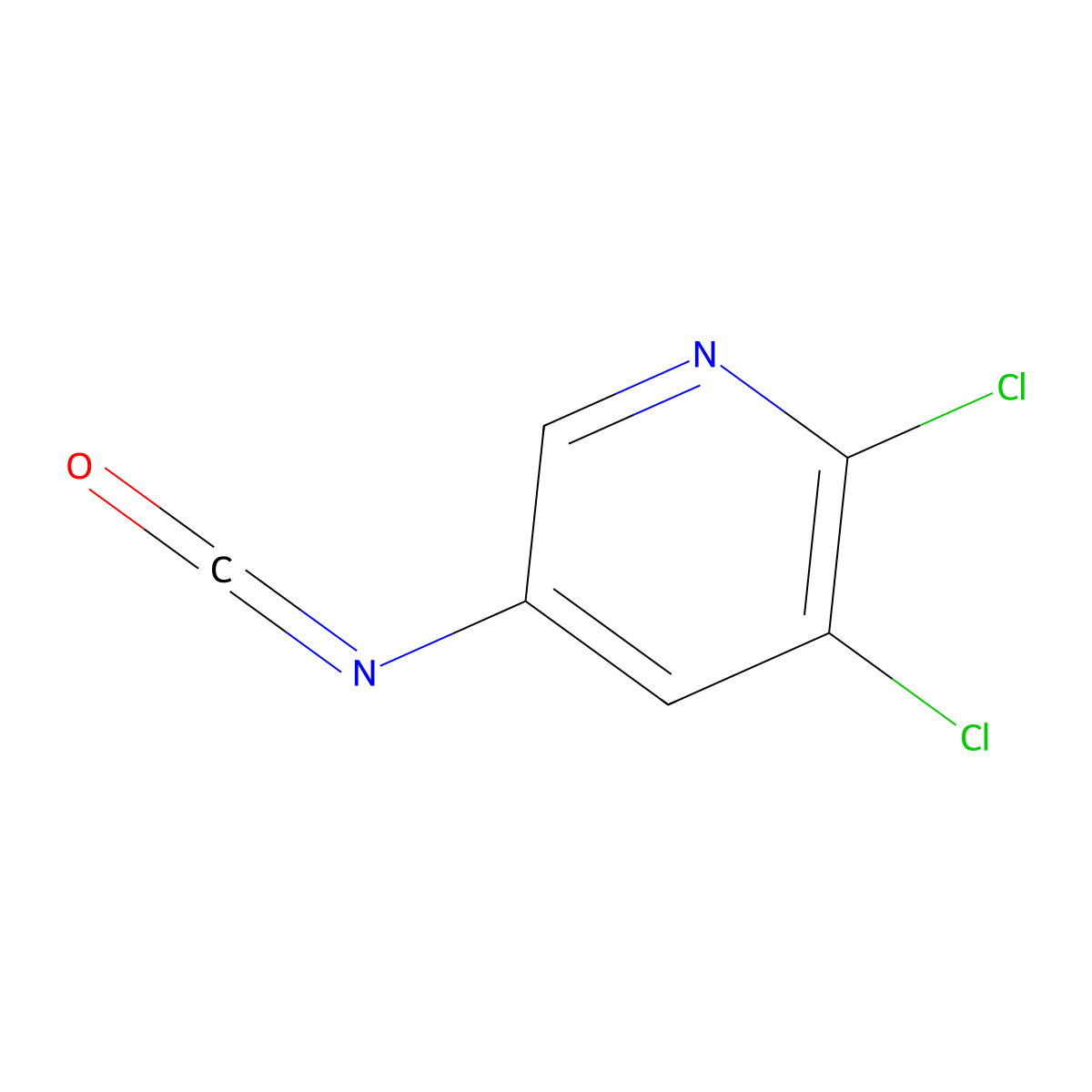 2,3-Dichloro-5-isocyanatopyridine molecular structure, CAS 167951-52-2