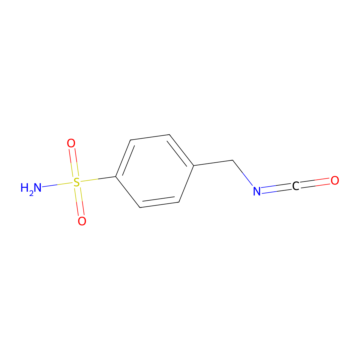 4-(Isocyanatomethyl)benzene-1-sulfonamide molecular structure, CAS 167951-55-5
