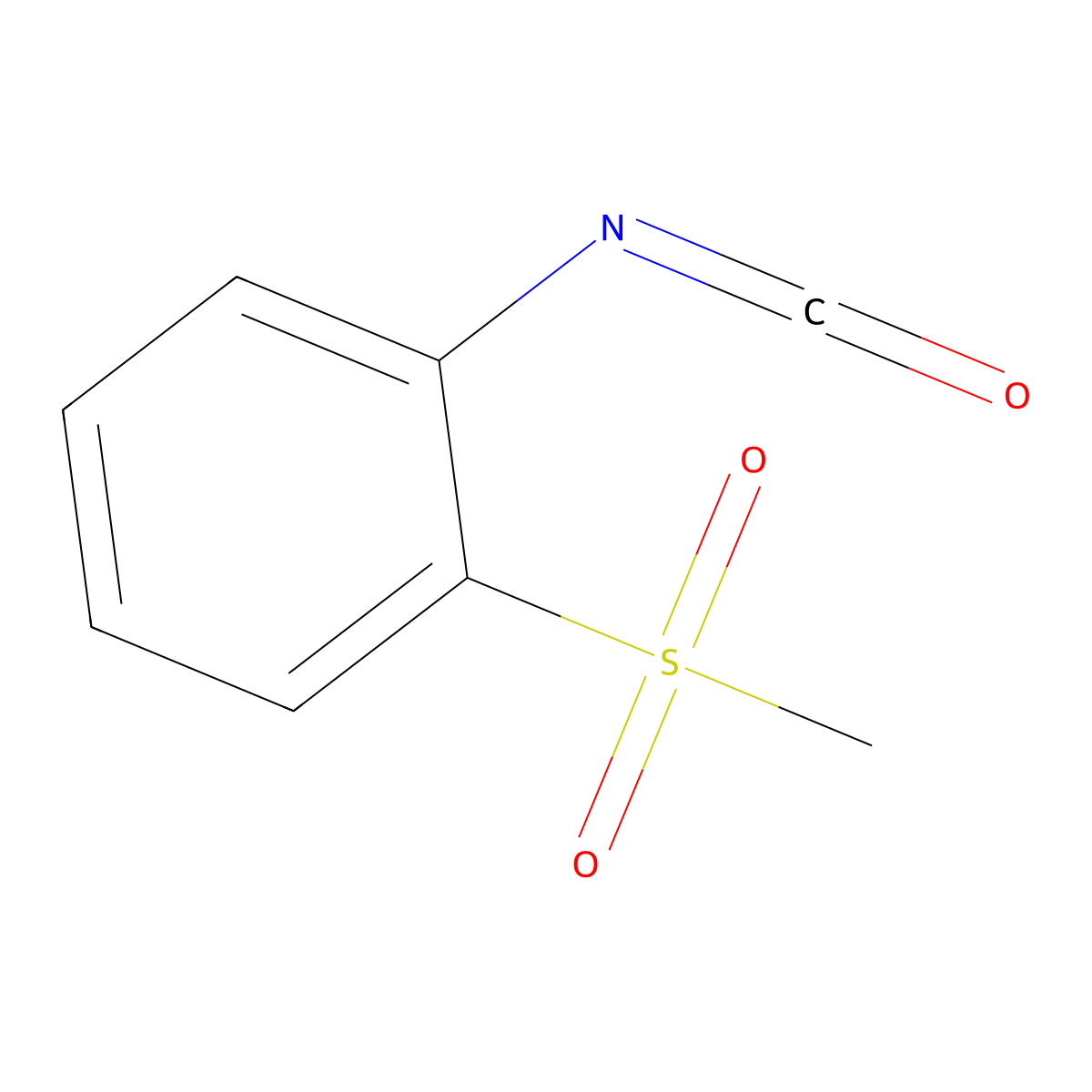 1-Isocyanato-2-methanesulfonylbenzene molecular structure, CAS 167951-56-6
