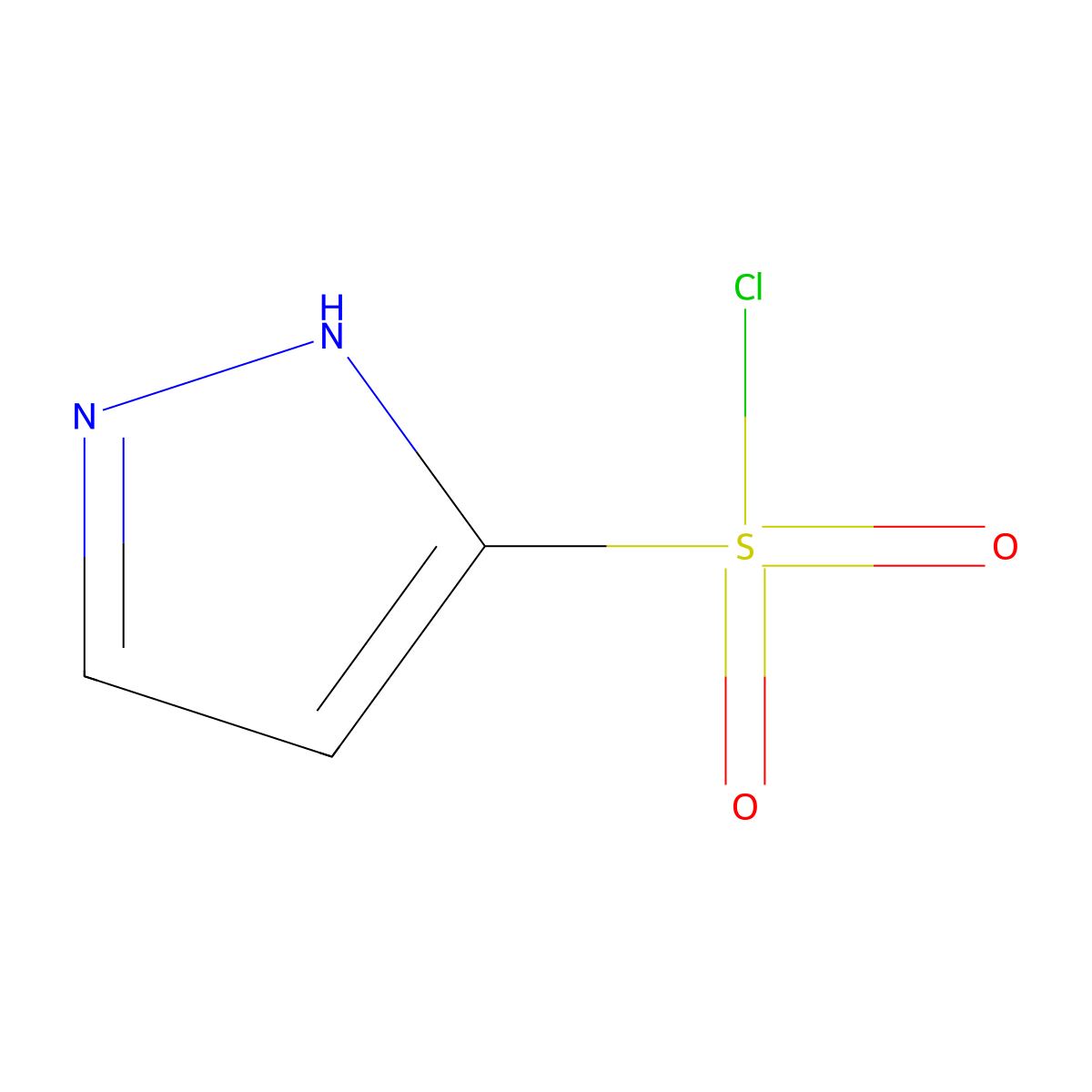 1H-Pyrazole-3-sulfonyl chloride molecular structure, CAS 167951-79-3